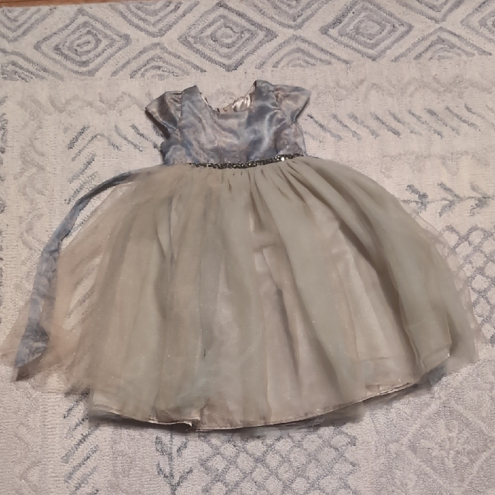 Biscotti Gold and Tan Flutter Sleeve Sundress for Weddings